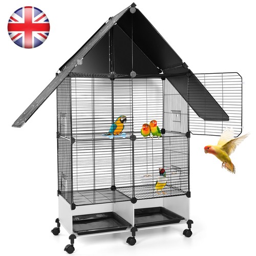 Rolling large bird cage - cage, metal