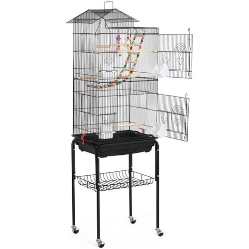 Large rolling metal bird - large,