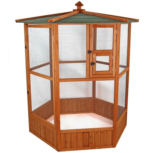 Large wooden aviary bird - bird, house