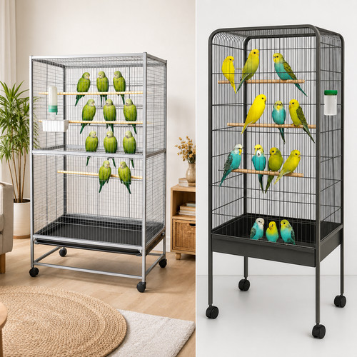 Bird cage steel standing - bird,