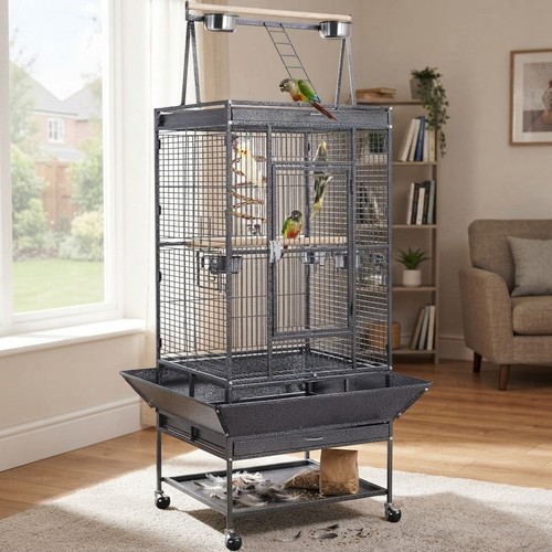 Spacious 174cm metal bird cage - bird,