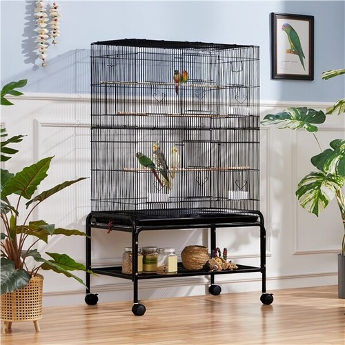 Metal bird cage large rolling - cage,